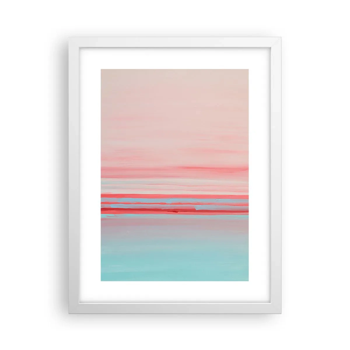 Poster in een witte lijst - Abstractie bij dageraad - 30x40 cm