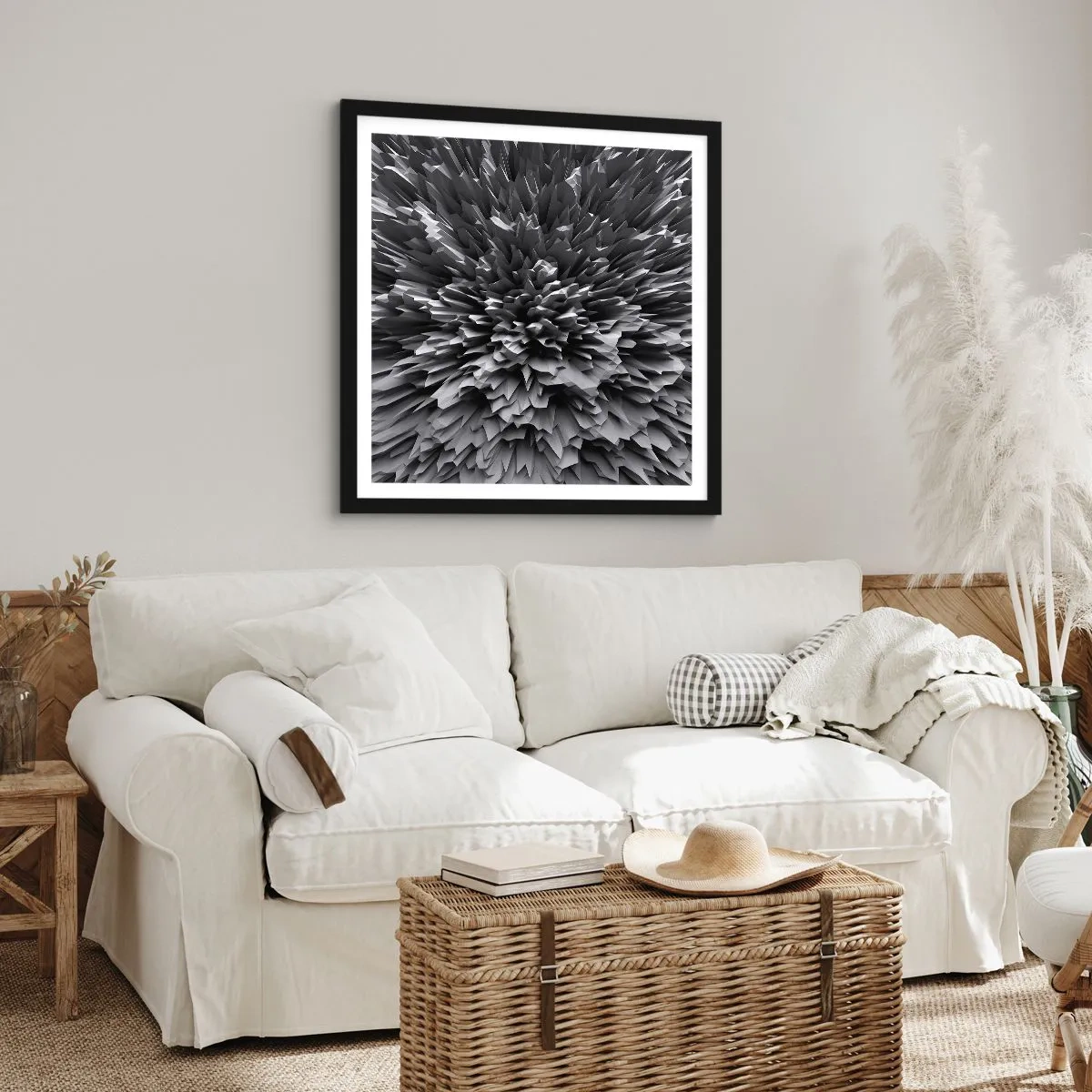 Poster in een zwarte lijst - Strikter kan het niet - 60x60 cm