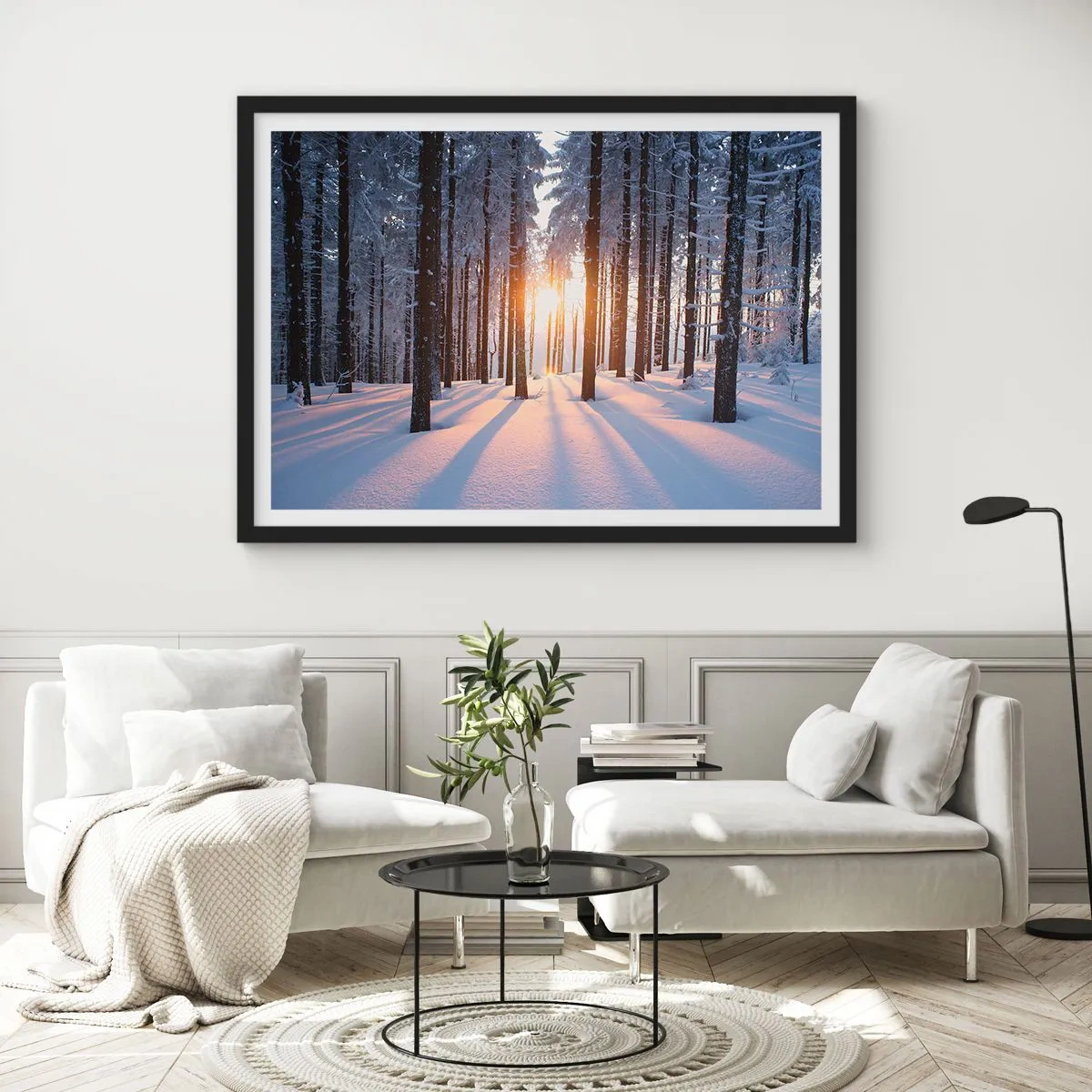 Poster in een zwarte lijst - Duidelijk in zwart-wit - 40x30 cm