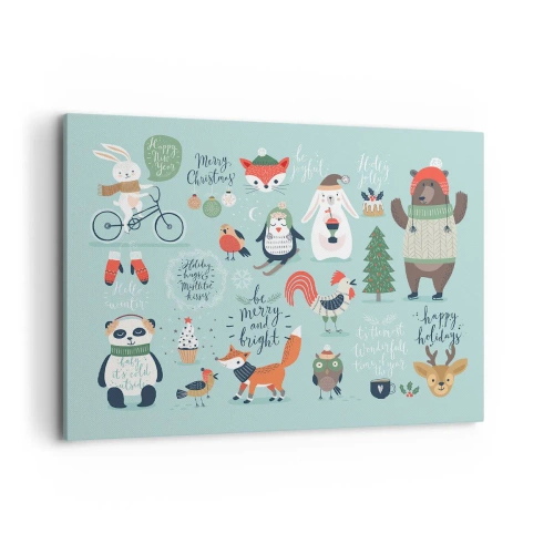 Schilderen op canvas - Moge het altijd kerst zijn! - 100x70 cm