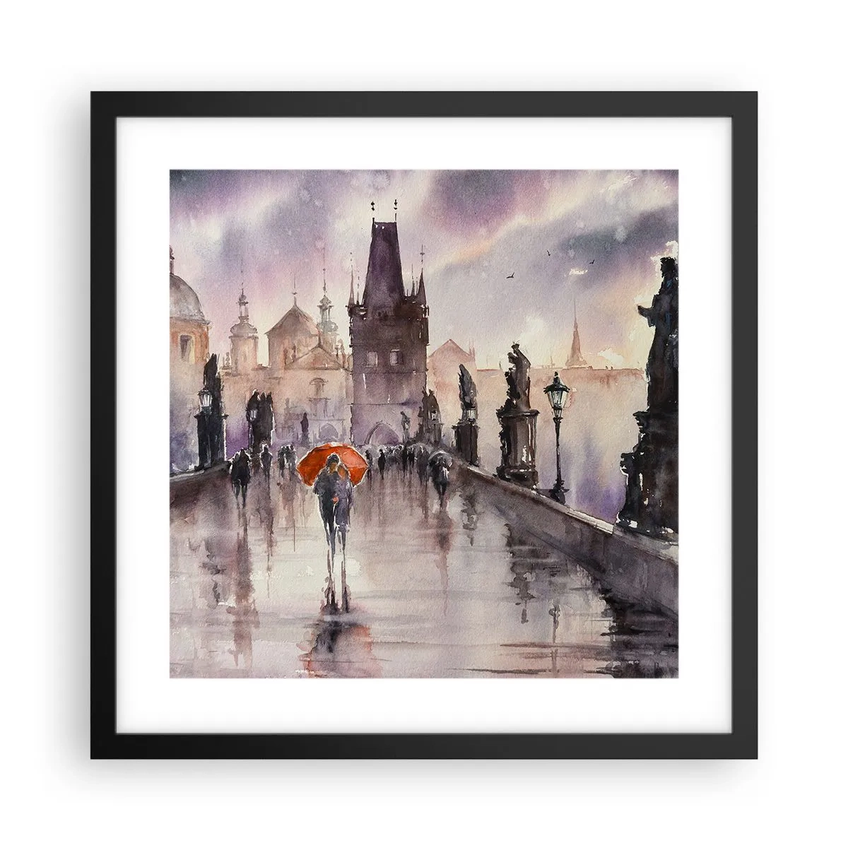 Poster in een zwarte lijst - Mensen veranderen niet - 40x40 cm