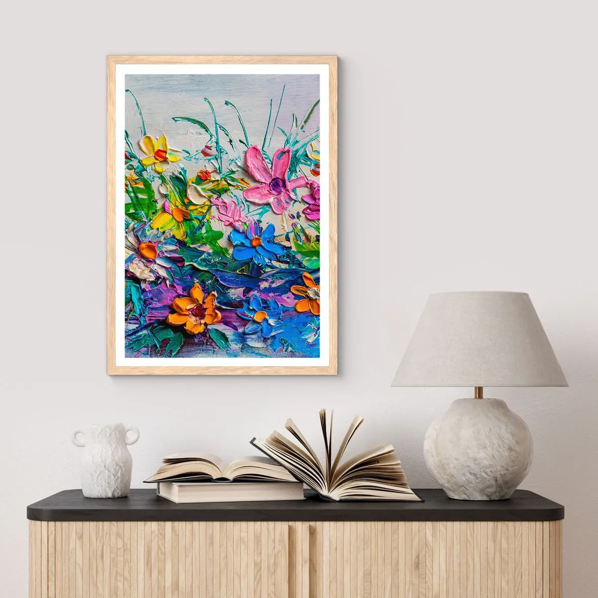 Een poster in een licht eiken lijst - Helemaal geen stilleven - 30x40 cm