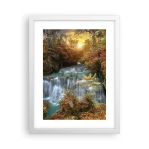 Poster in een witte lijst - Verborgen schat van het bos - 30x40 cm