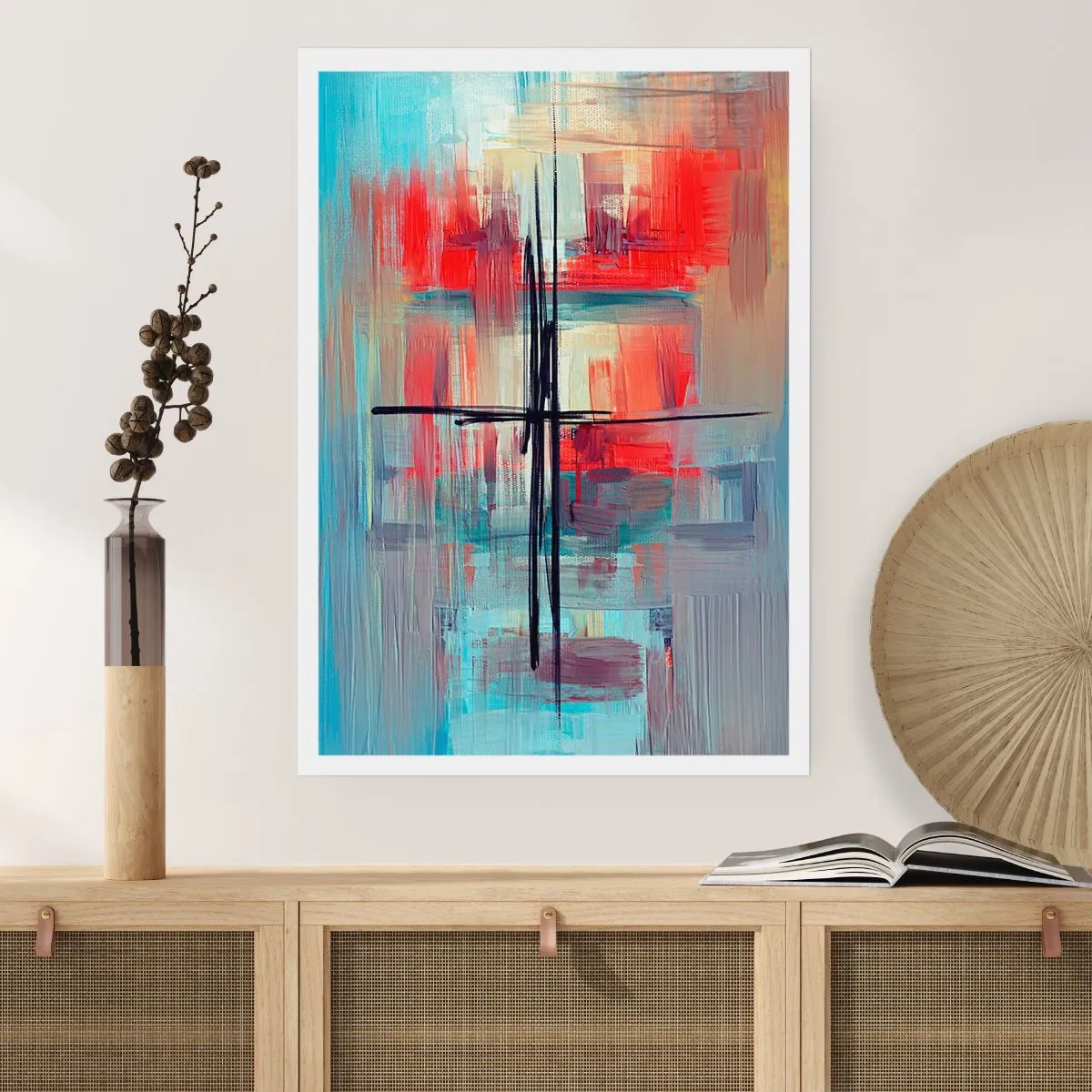 Poster - Een landschap in een onbekende dimensie - 70x100 cm