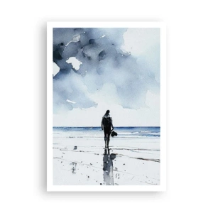 Poster - Gesprek met de zee - 70x100 cm