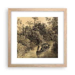 Een poster in een licht eiken lijst - Expeditie naar de bron - 30x30 cm