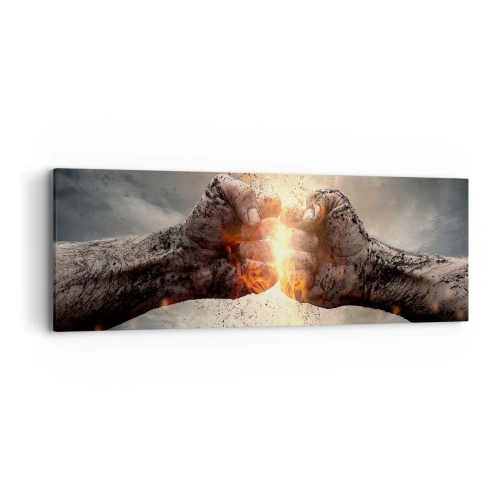 Schilderen op canvas - Sta op voor een gevecht - 90x30 cm