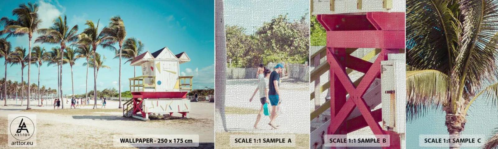 Fotobehang Monster Premium Canvas - Je hebt een mooie dag voor de boeg - Landschap, Strand, Florida - 100x30 cm