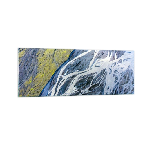 Schilderen op glas - Rotstekeningen van de natuur - 140x50 cm