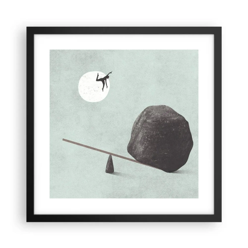 Poster in een zwarte lijst - Vervulde dromen - 40x40 cm