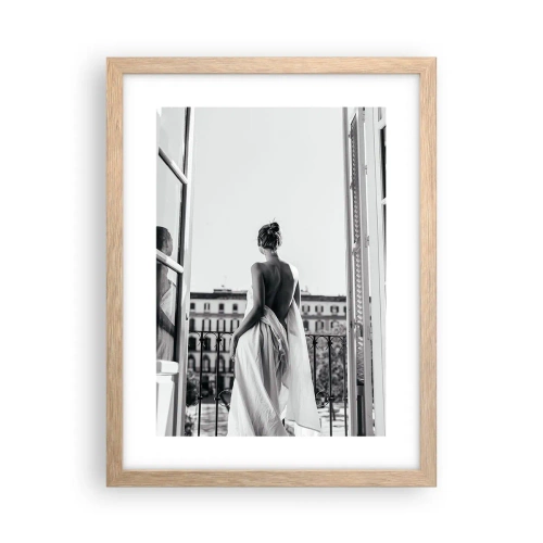 Een poster in een licht eiken lijst - De zintuigen wakker maken - 30x40 cm