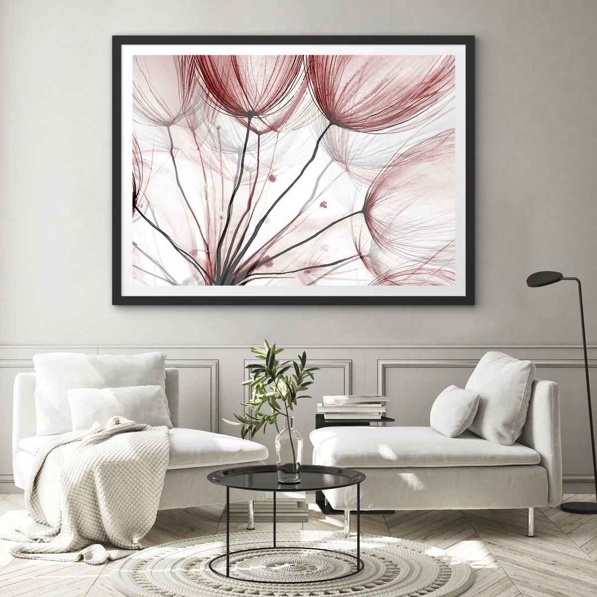 Poster in een zwarte lijst - Vóór het vertrek - 70x50 cm