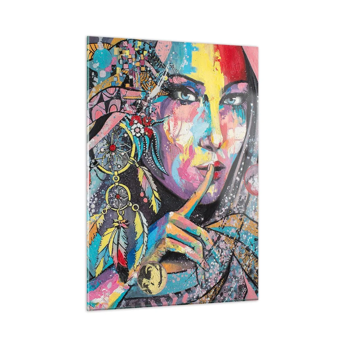 Schilderen op glas - Zwijg totdat je het begrijpt - 50x70 cm