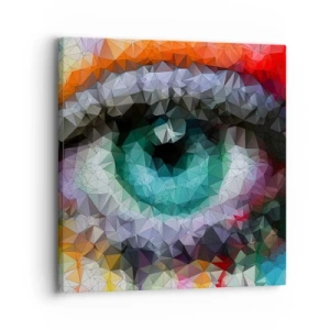 Schilderen op canvas - Kristallijne gloed van de ogen - 30x30 cm