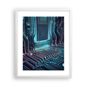 Poster in een witte lijst - Ik ben aan het denken… - 40x50 cm