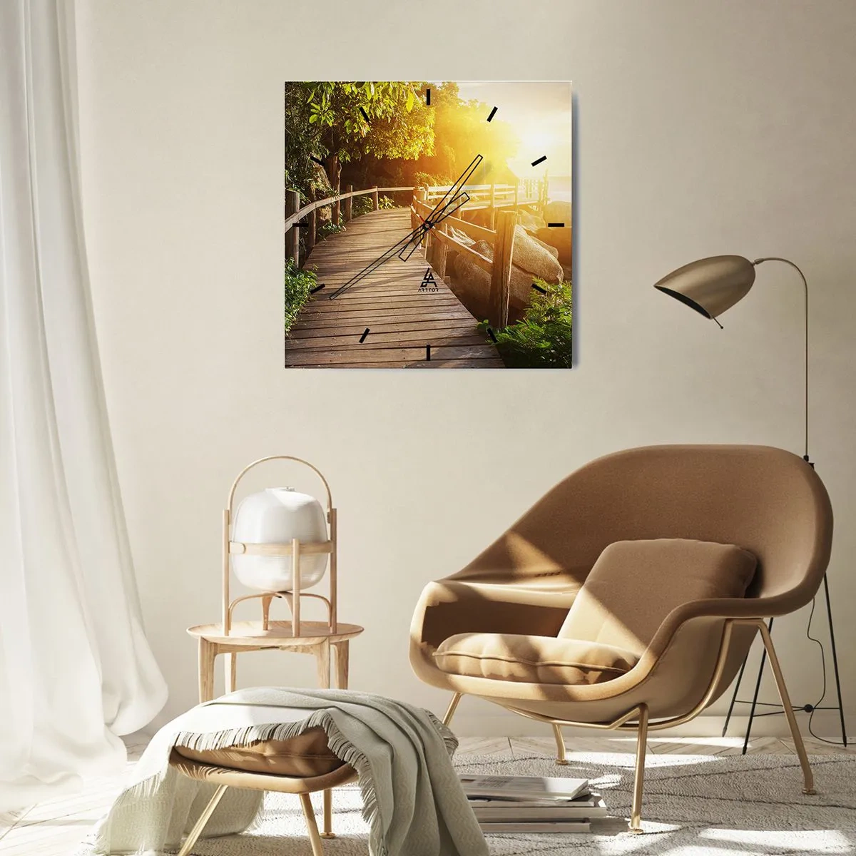 Wandklok - Klok - Nog een beurt, nog een wonder - 40x40 cm