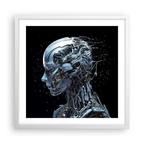 Poster in een witte lijst - Technologie is een vrouw - 50x50 cm