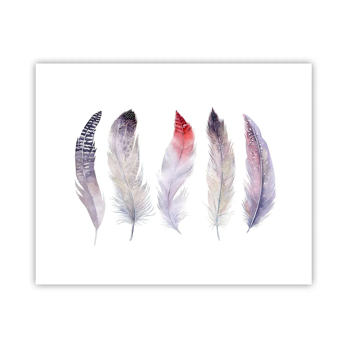 Poster - Delicaat als veelkleurige mist - 50x40 cm