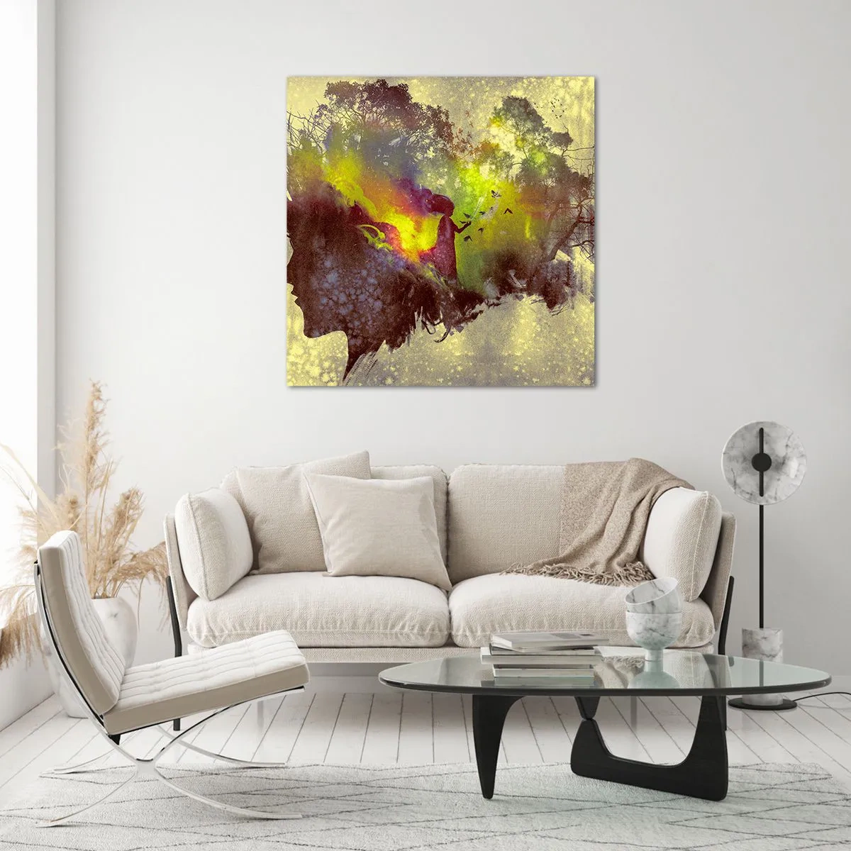 Schilderen op glas - Moeder Natuur - 50x50 cm