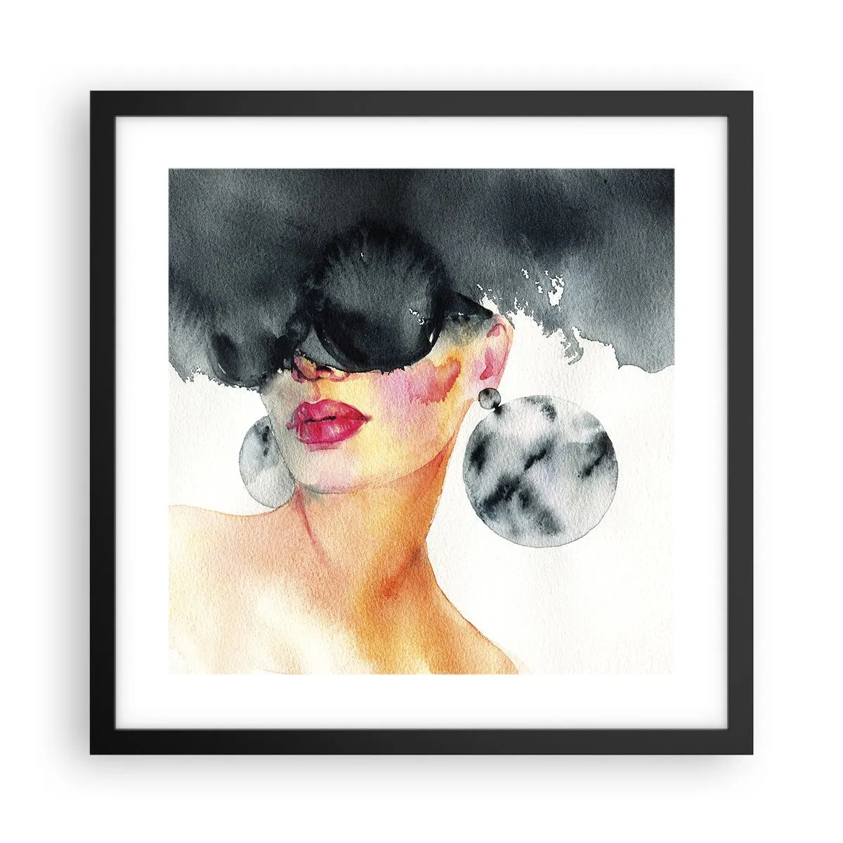 Poster in een zwarte lijst - Het geheim van elegantie - 40x40 cm