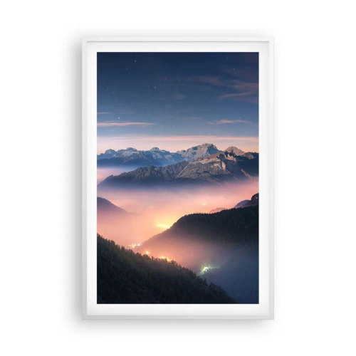 Poster in een witte lijst - Licht in de dalen - 61x91 cm