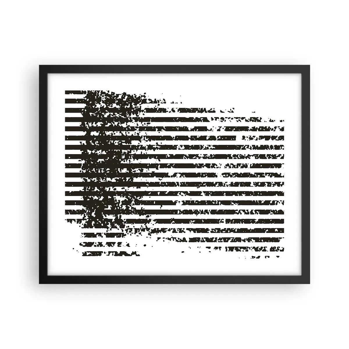 Poster in een zwarte lijst - Ritme en ruis - 50x40 cm
