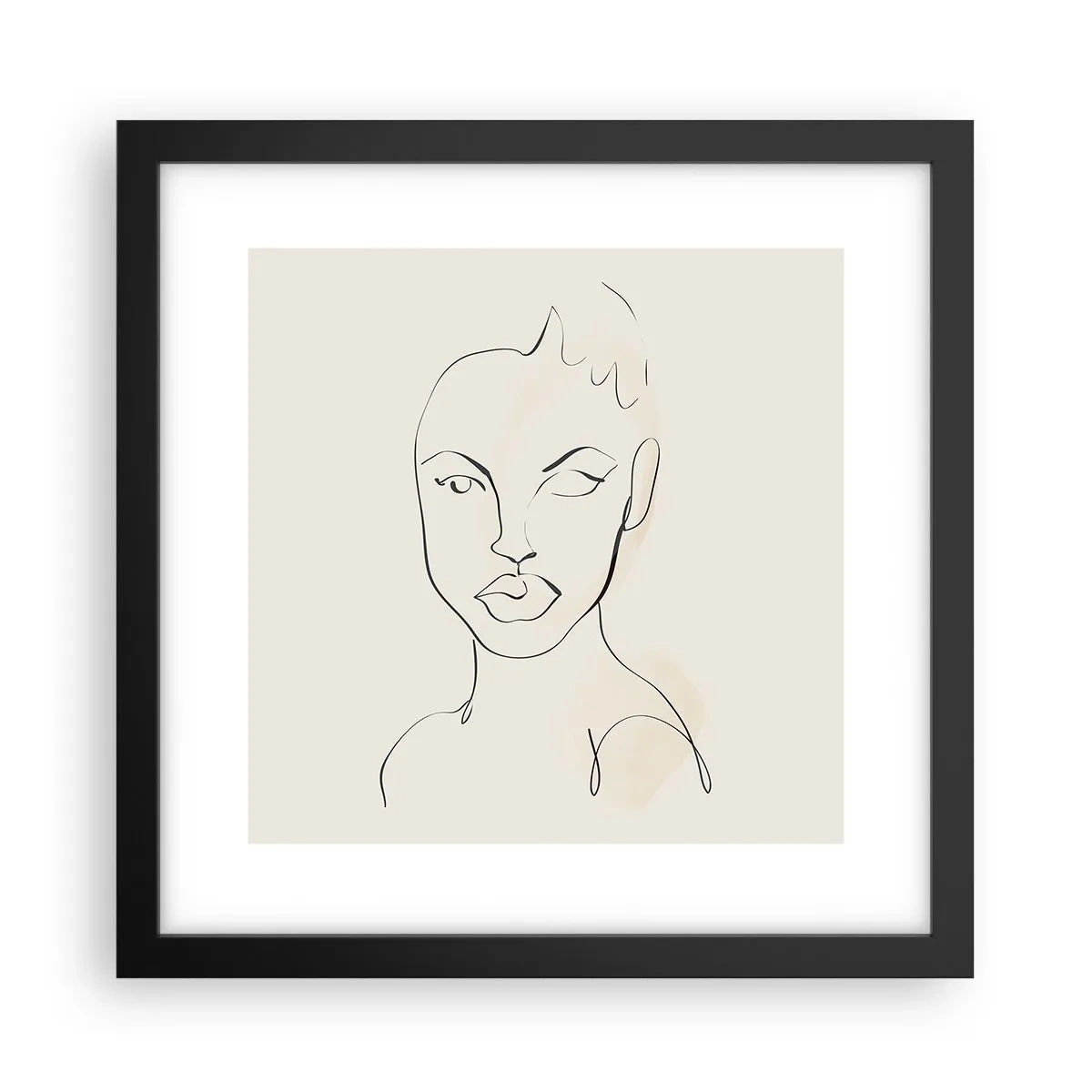 Poster in een zwarte lijst - Een overzicht van sensualiteit - 30x30 cm