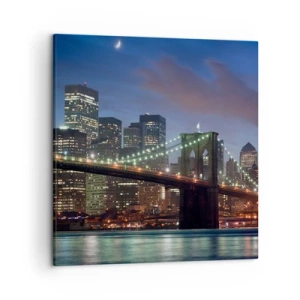 Schilderen op canvas - Gloeiende nacht - 50x50 cm