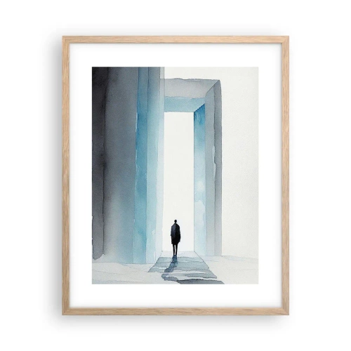 Een poster in een licht eiken lijst - Leef zonder grenzen - 40x50 cm