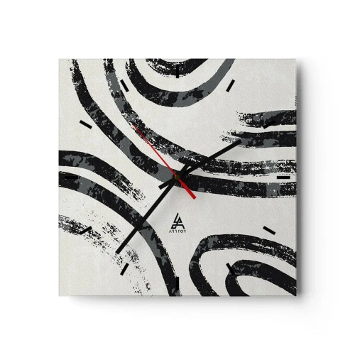 Wandklok - Klok - Half gestopt - 40x40 cm