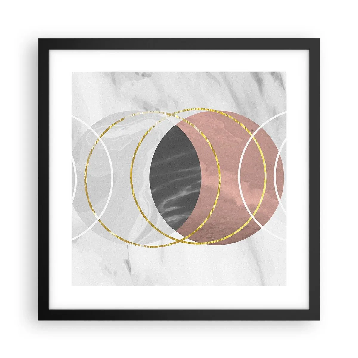 Poster in een zwarte lijst - Muziek van de sferen - 40x40 cm