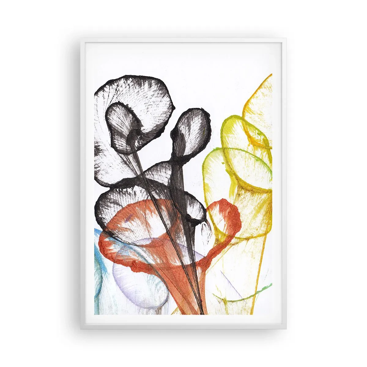 Poster in een witte lijst - Bloemen met een ziel - 70x100 cm
