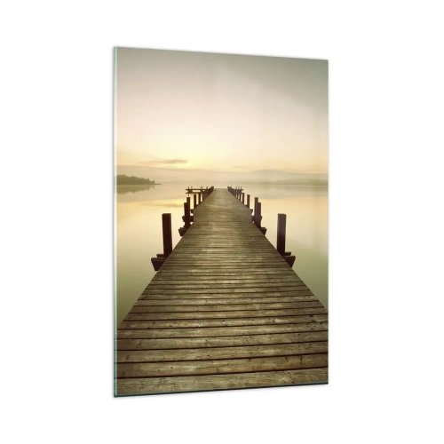 Schilderen op glas - Aanbreken van de dag, licht - 80x120 cm