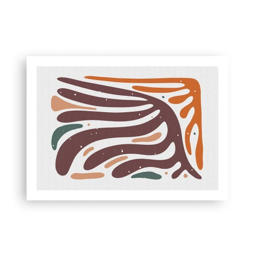 Poster - Stralende organische compositie - 70x50 cm