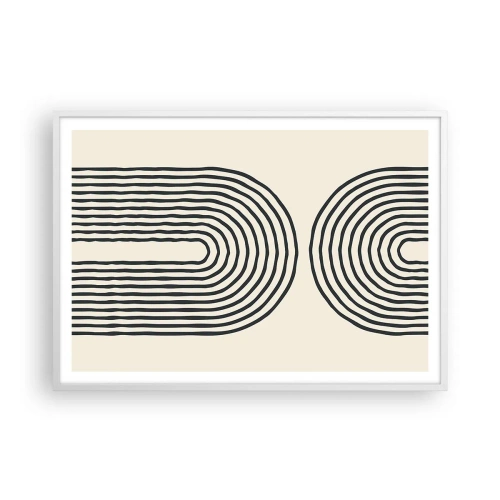 Poster in een witte lijst - In een ogenblik ... - 100x70 cm