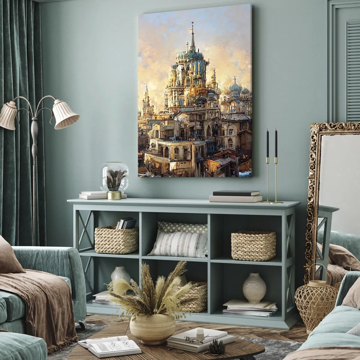 Schilderen op canvas - Stad der steden - 45x80 cm