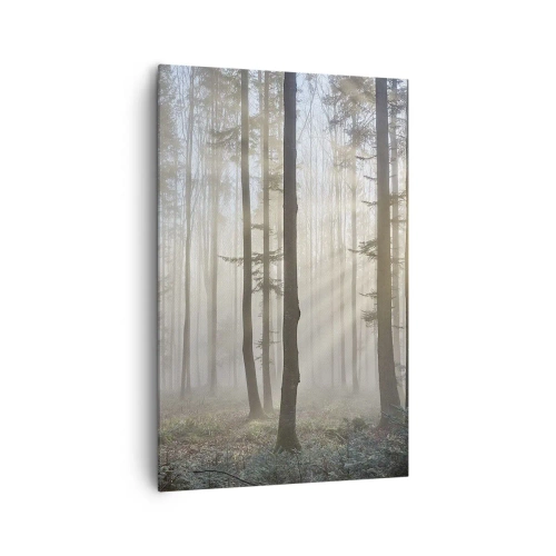 Schilderen op canvas - De mist werd ook wakker - 80x120 cm