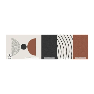 Fotobehang Staaltje Standard Eco - Het middelpunt van de aandacht - Abstractie, Deel, Halve cirkels - 100x30 cm