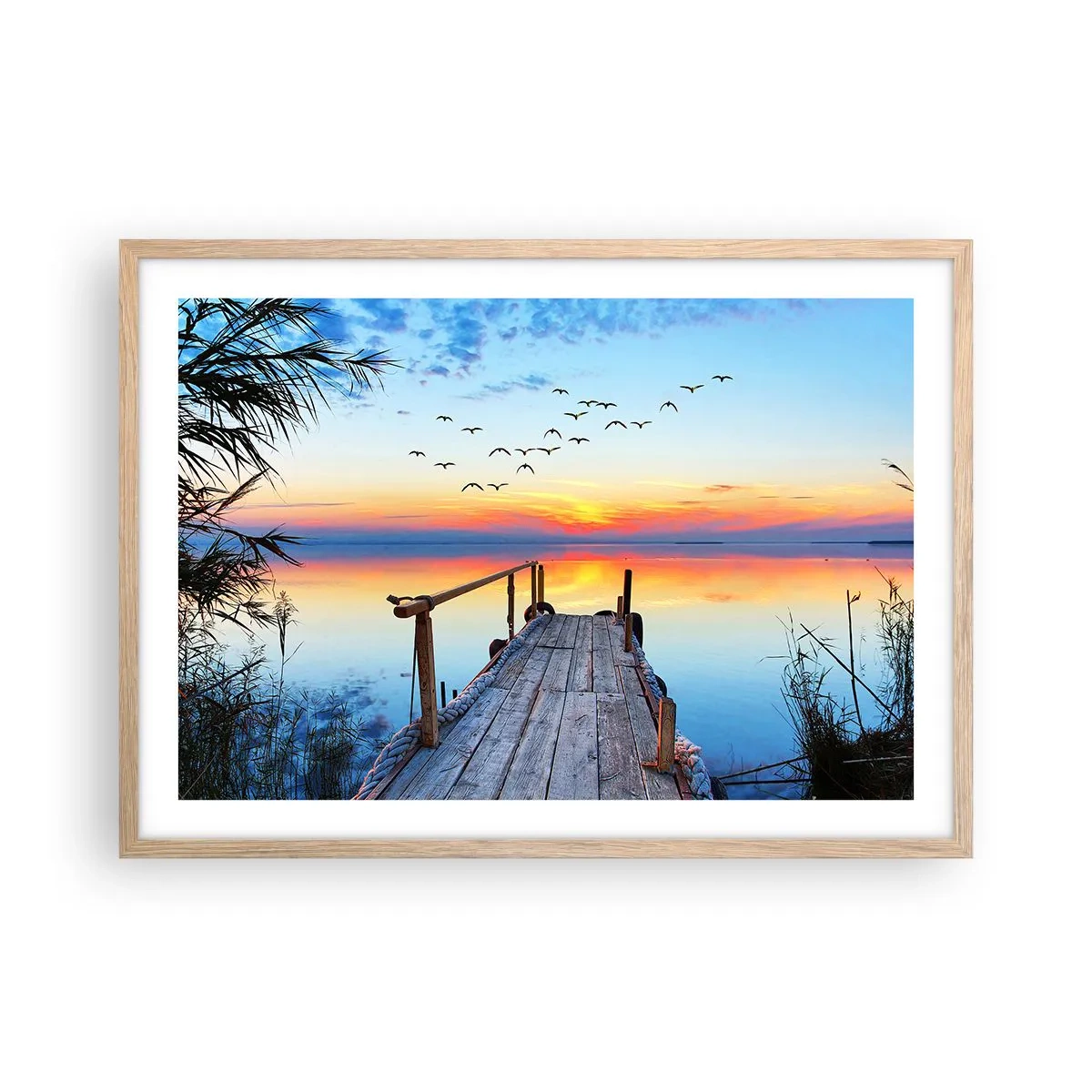 Een poster in een licht eiken lijst - Het is tijd om terug te gaan... - 70x50 cm