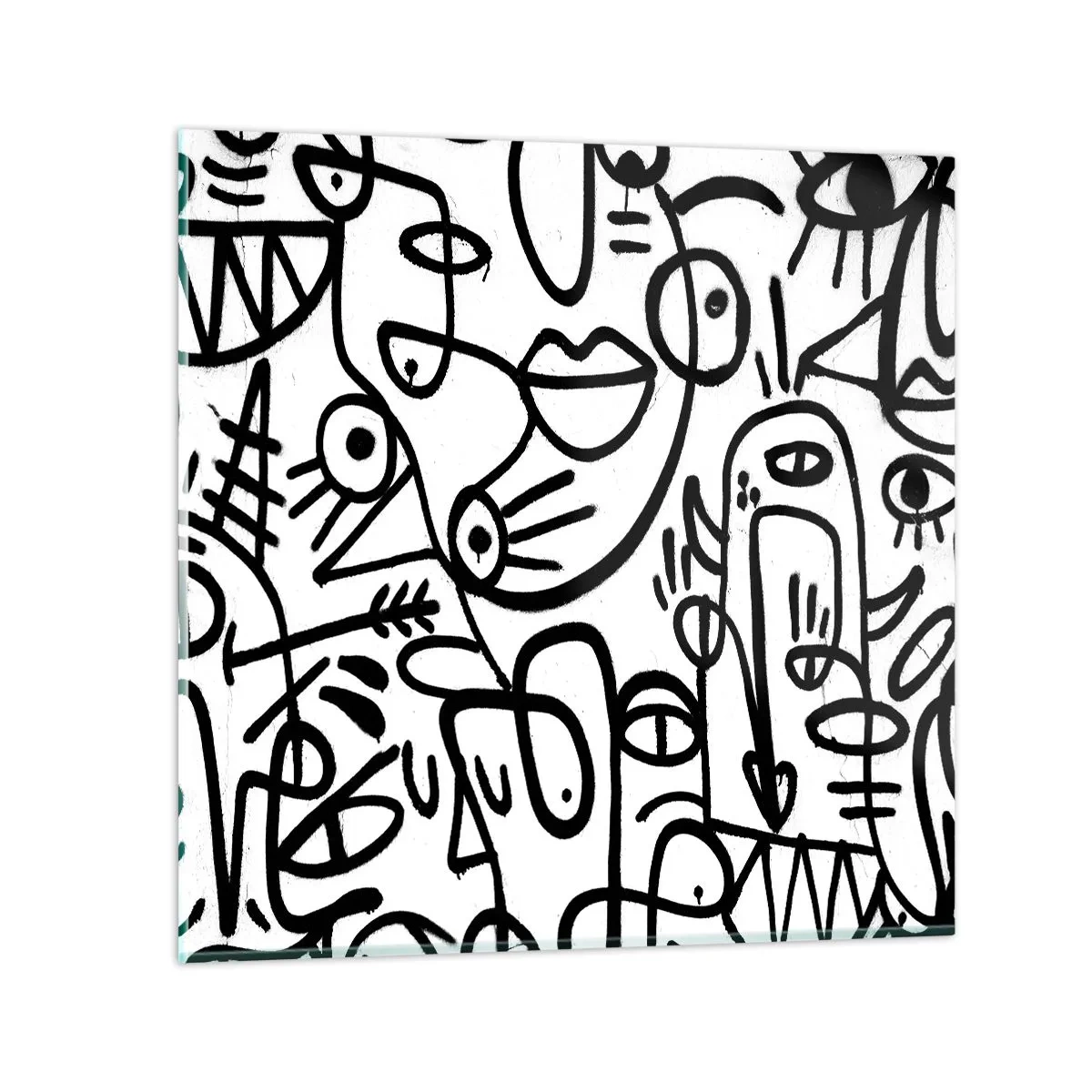 Schilderen op glas - Gezichten en luchtspiegelingen - 70x70 cm