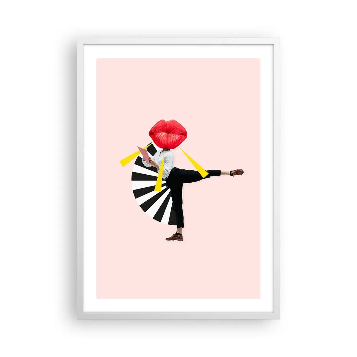 Poster in een witte lijst - Surrealistische pop-art - 50x70 cm