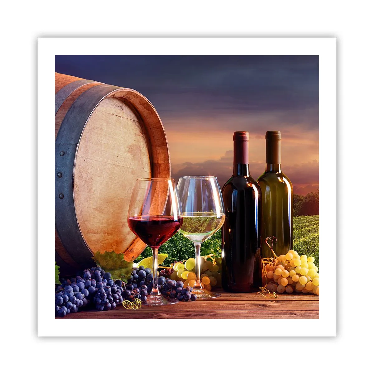 Poster - Het leven smaakt hier - 60x60 cm