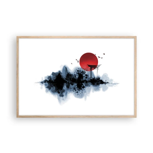 Een poster in een licht eiken lijst - Japanse weergave - 91x61 cm