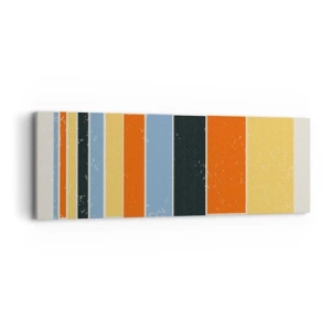 Schilderen op canvas - Muzieknotatie - 90x30 cm