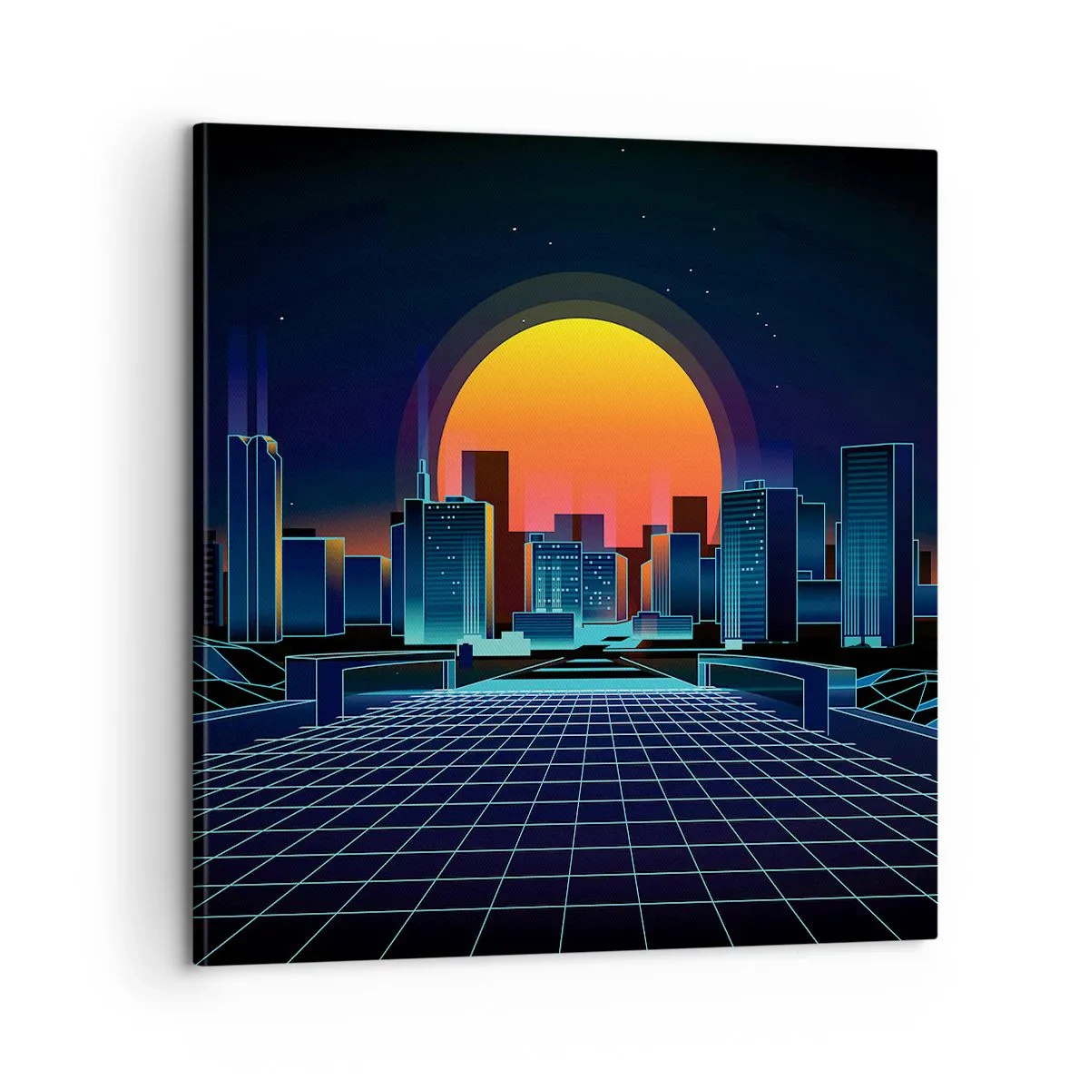 Schilderen op canvas - Wil je nog steeds naar het echte? - 60x60 cm