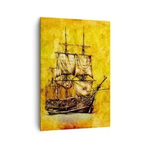 Schilderen op canvas - Richting Tortuga! - 70x100 cm