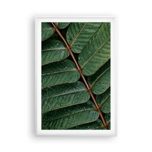 Poster in een witte lijst - In een groen ritme - 61x91 cm