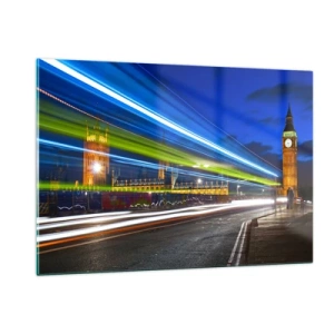 Schilderen op glas - Onder toeziend oog van Big Ben - 120x80 cm