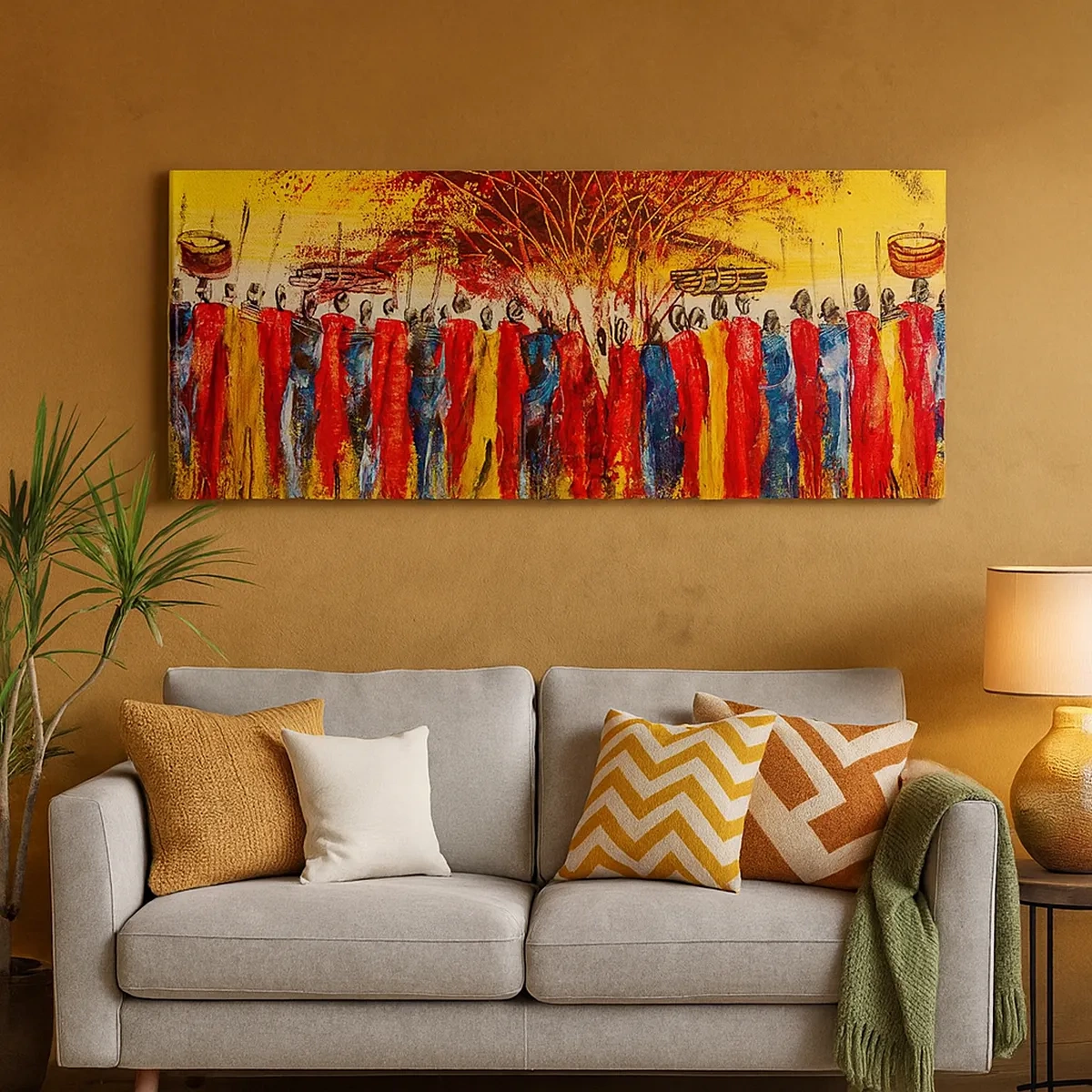 Schilderen op canvas - Daar, daar, daar gaan ze - 30x30 cm