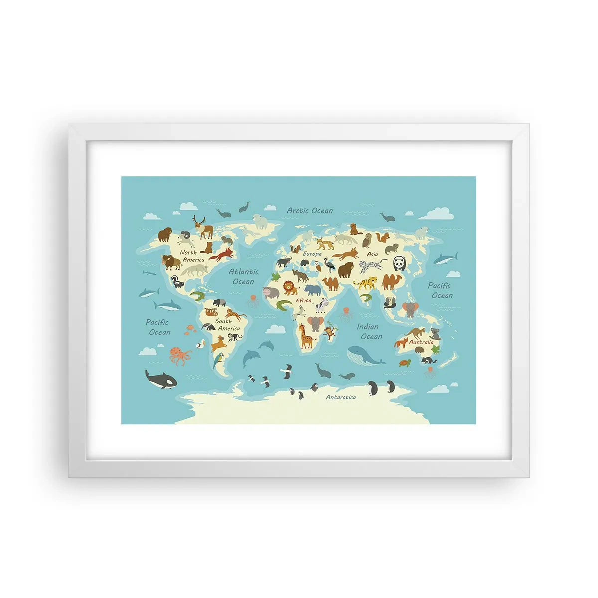 Poster in een witte lijst - Goede buren - 40x30 cm